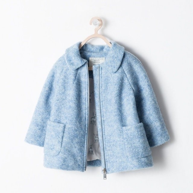 zara baby blue coat