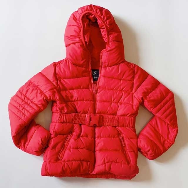 zara red puffer