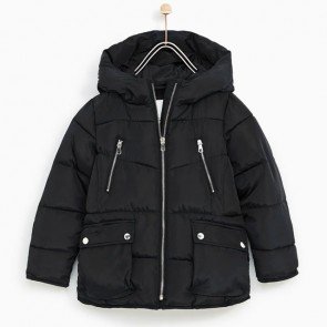 sewa-Perlengkapan Musim Dingin-Zara Fleece Lined Puffer Jacket 6-7, 7-8, 8-9, 9-10 & 10 -11 Tahun