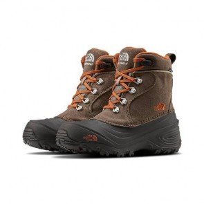 sewa-Sepatu-The North Face Boys' Chilkat Lace II Waterproof Winter Boots Mud Pack Brown