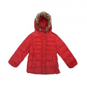 sewa-Baju Musim Dingin Anak-Zara Winter Jacket With Faux Fur Hood