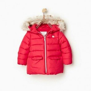 sewa-Perlengkapan Musim Dingin-Zara Baby Red Winter Jacket 12 - 18, 18 - 24 Bulan, 3 - 4 Thn