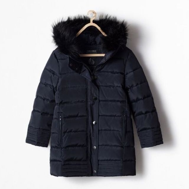 zara long padded coat