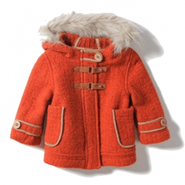 sewa-Perlengkapan Musim Dingin-Zara Orange Coat (24-36 month)