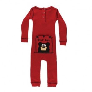 sewa-Pakaian & Kostum-Lazy One Bear Bum Red Infant Flapjacks
